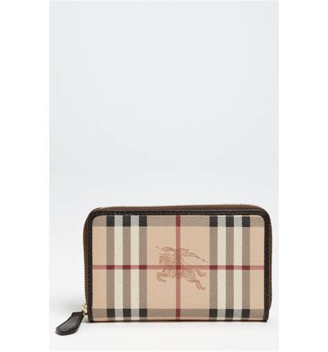 burberry compact zip around wallet|Burberry outlet wallet.